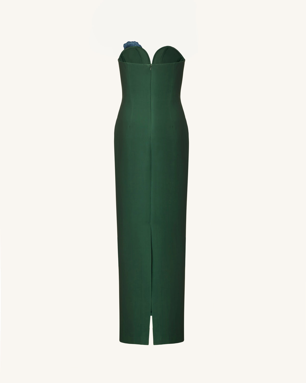emerald green maxi dress uk Iris Embroidered Notch Neck Strapless elegant long green dress