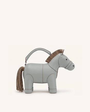 Harper Horse Top Handle Bag - Grey