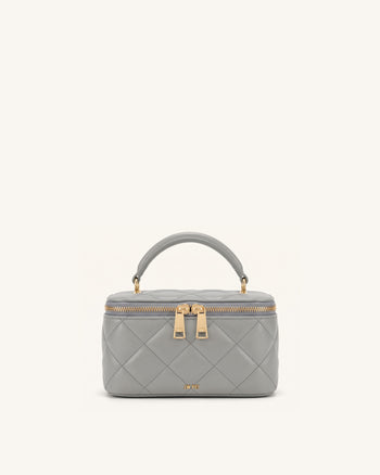 Virella Quilted Vanity Top Handle Bag - Gray