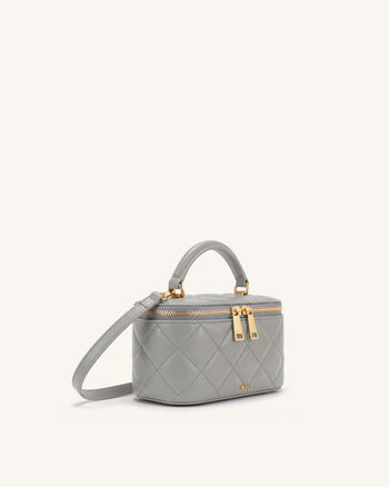 Virella Quilted Vanity Top Handle Bag - Gray