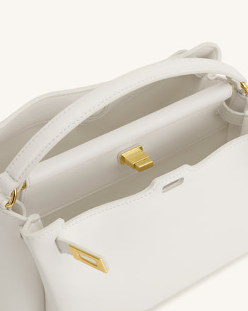 Carmen Top Handle Bag - White