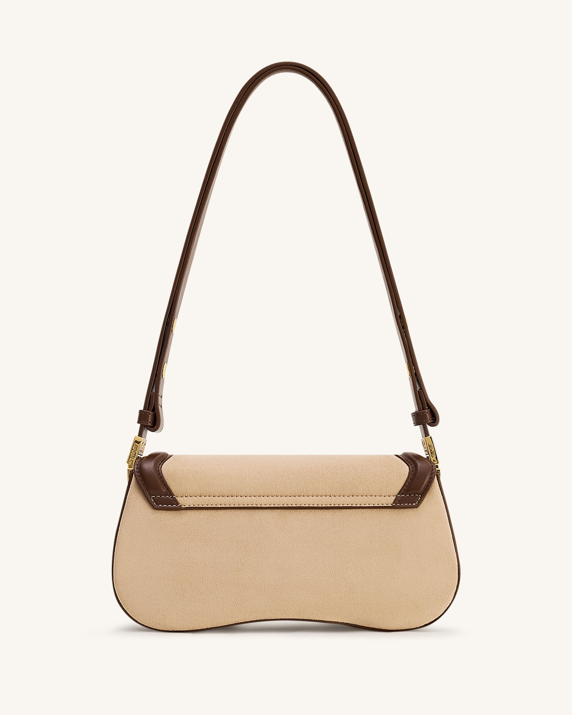 Joy Faux Suede Shoulder Bag - Khaki Brown - JW PEI UK