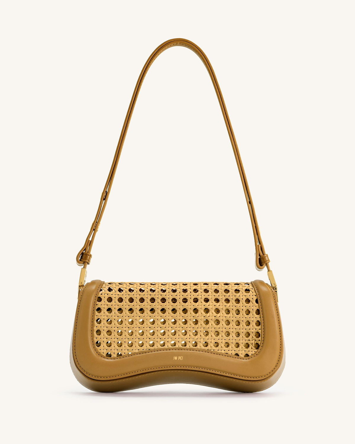 Joy Faux Bamboo Woven Shoulder Bag