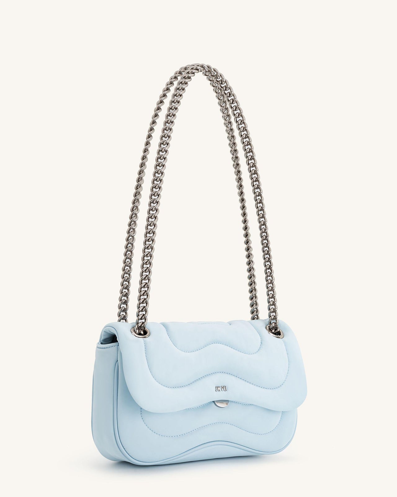 Tina Quilted Chain Crossbody - Blue