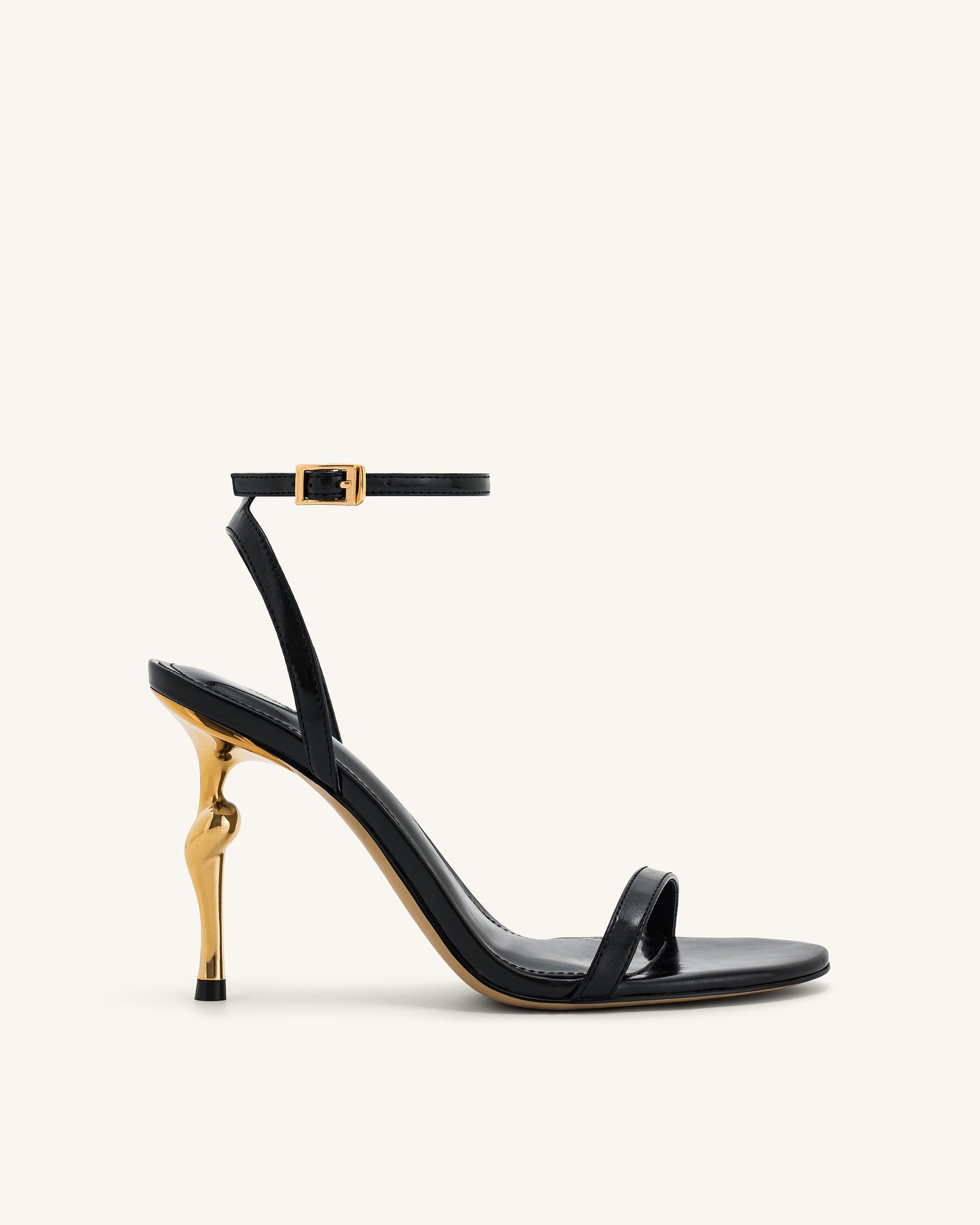Alivia Gold Metal Heel Sandals