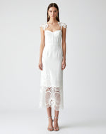 Orchid Embroidered Corset Dress - White