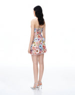 Odalys Floral Embroidered Mini Dress - Pastel Multi