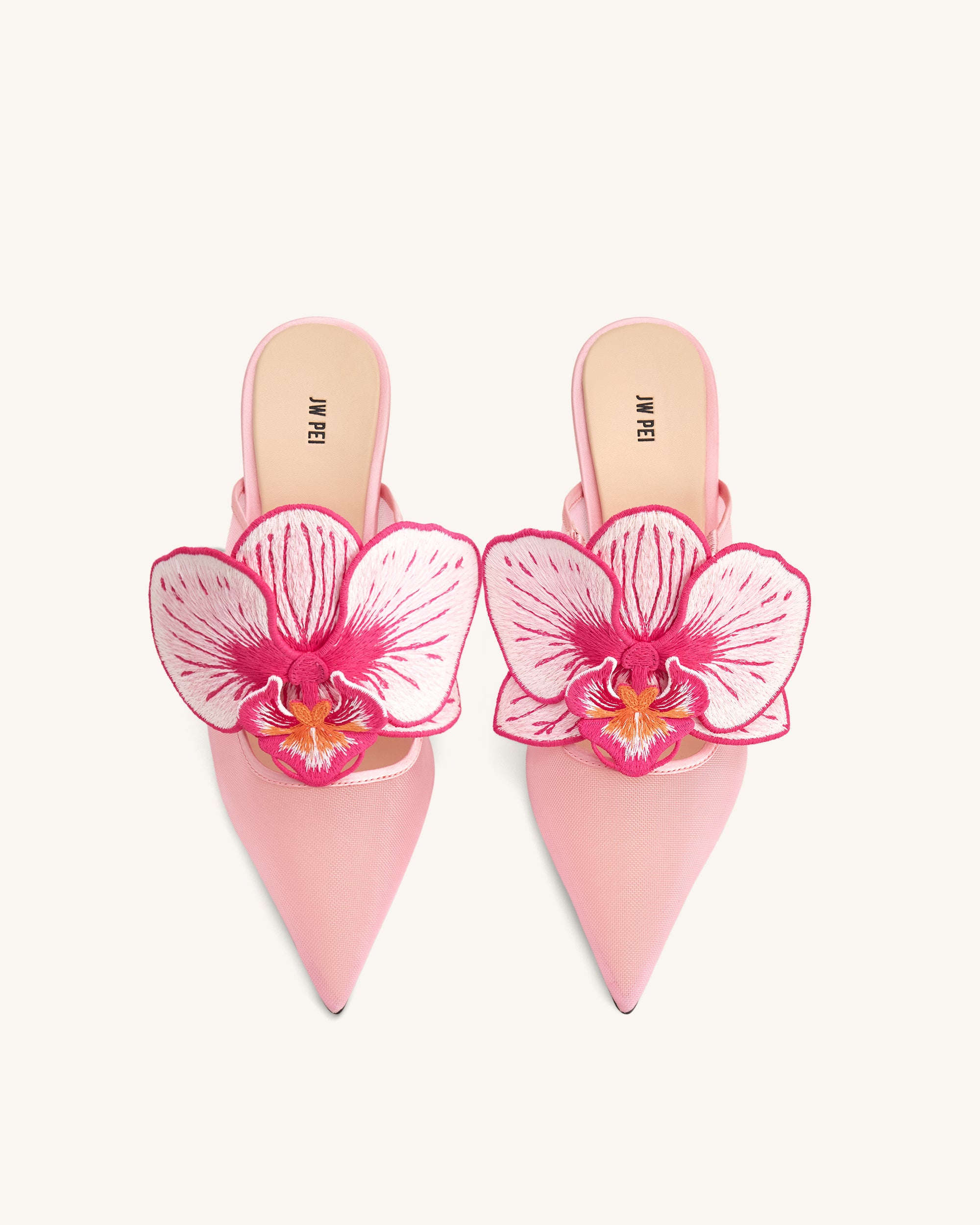 Sofia Orchid Sphere Heel Mules - Pink - JW PEI UK