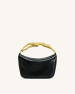Jenny Human-shaped Handle Handbag - Black