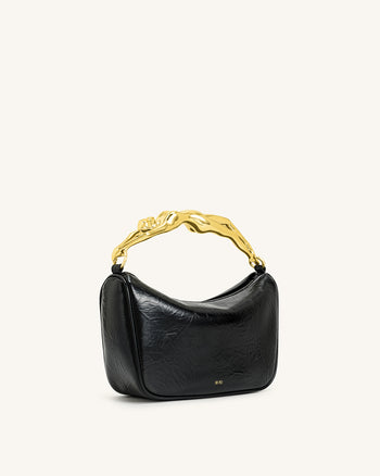 Jenny Human-shaped Handle Handbag - Black