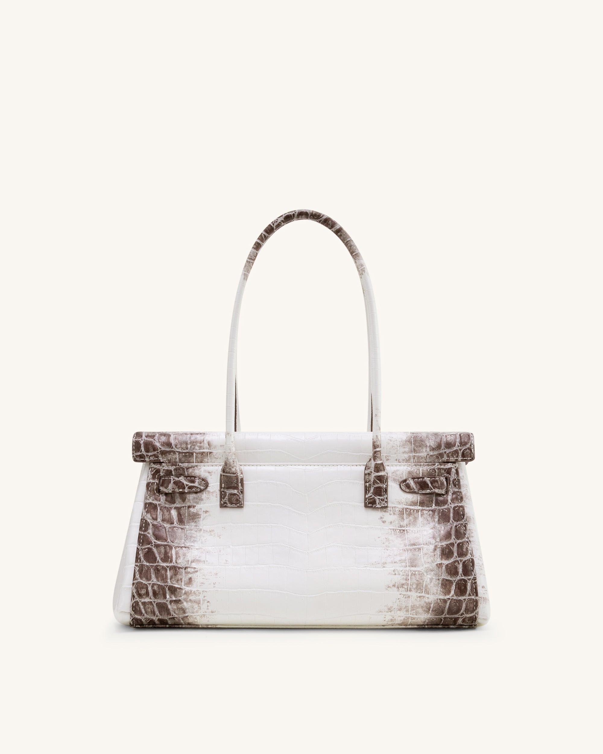 Yara Shoulder Bag - White Croc - JW PEI UK