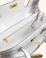 Yara Shoulder Bag - White Croc