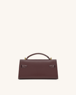Noor Top Handle Bag - Reddish Brown