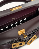 Noor Top Handle Bag - Dark Red