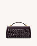 Noor Top Handle Bag - Dark Red