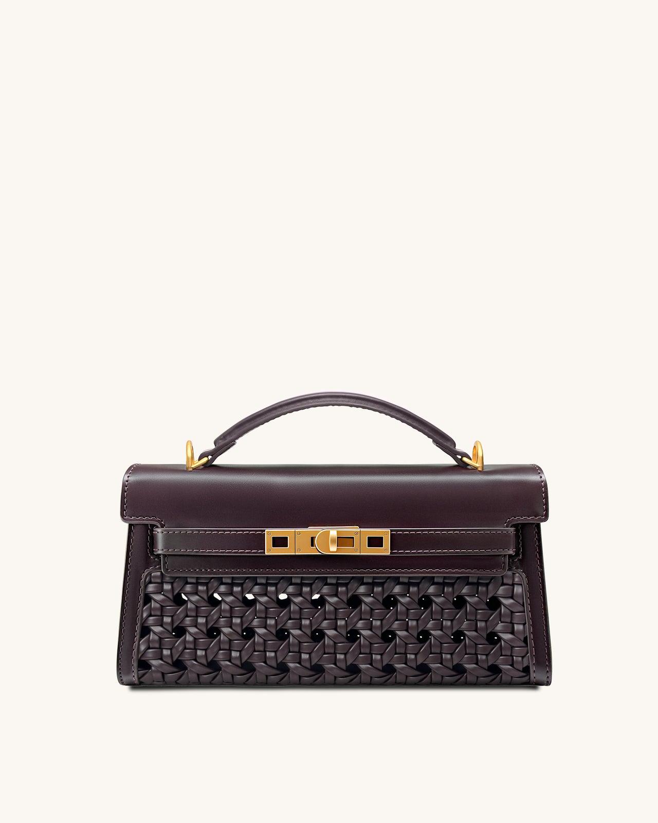 Noor Top Handle Bag - Dark Red