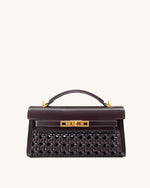 Noor Top Handle Bag - Dark Red