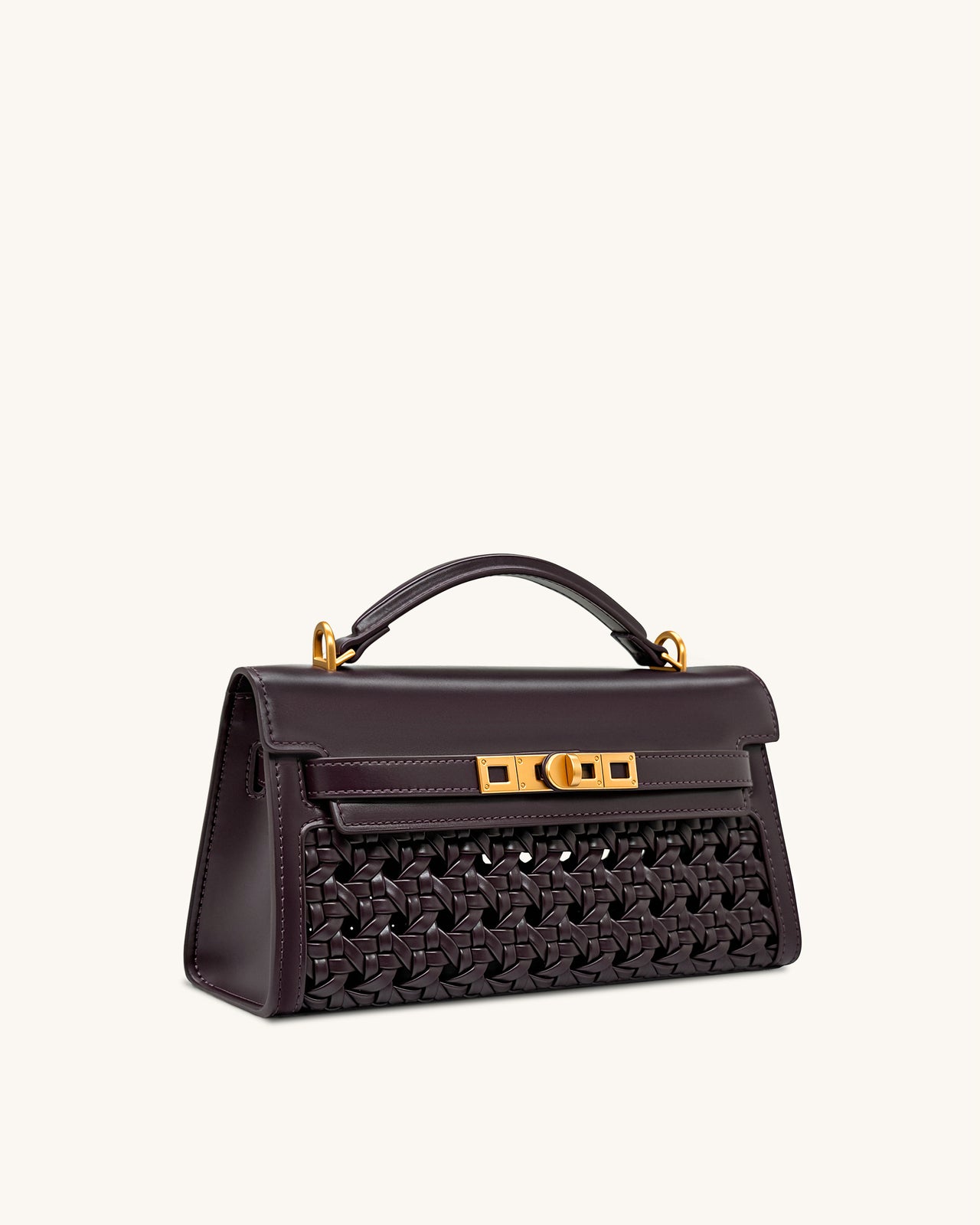 Noor Top Handle Bag - Dark Red