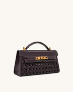 Noor Top Handle Bag - Dark Red