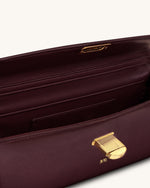 Bria Structured Top Handle Bag - Deep Burgundy