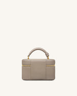 Cleo Box Shape Top Handle Bag - Taupe