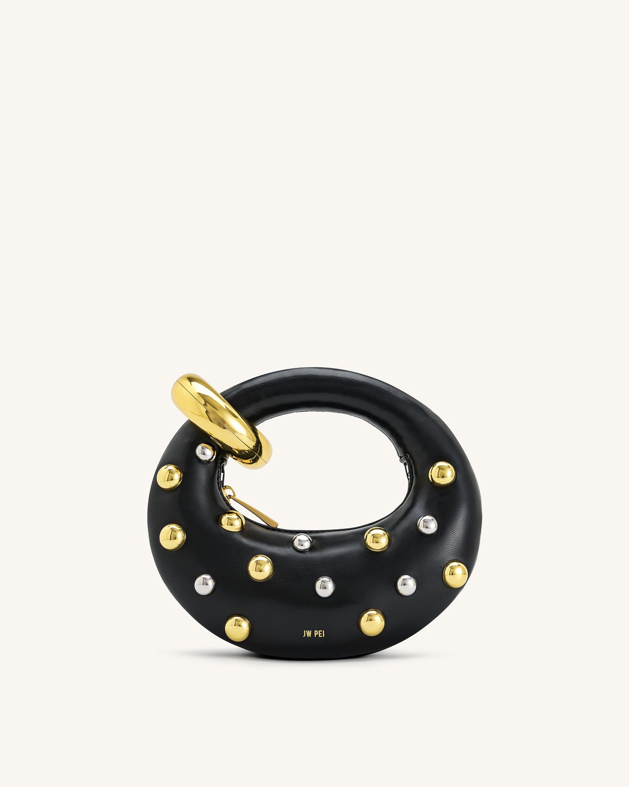 Abacus Studded Mini Top Handle Bag - Black