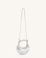 Orla Weave Handbag - Silver