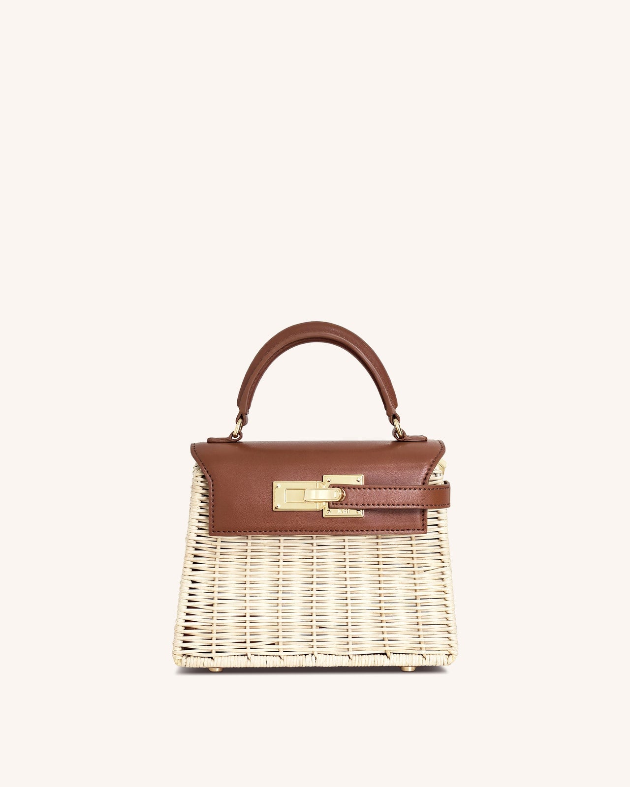 Elise Natural Rattan Weaving  Handbag - Brown Rattan