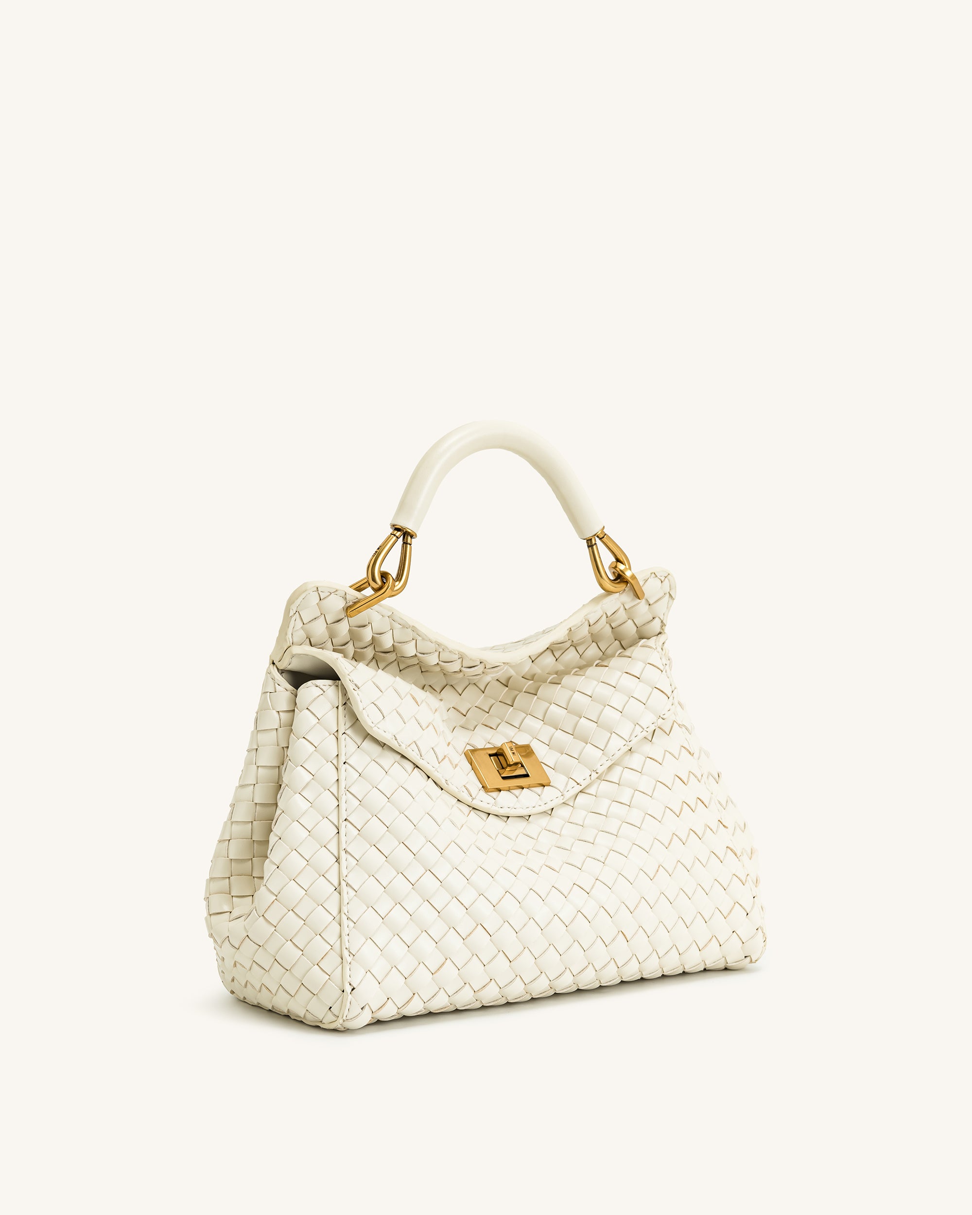 ‪___yyy Lucia Classic Top Handle Bag - Light Gray - JW PEI UK