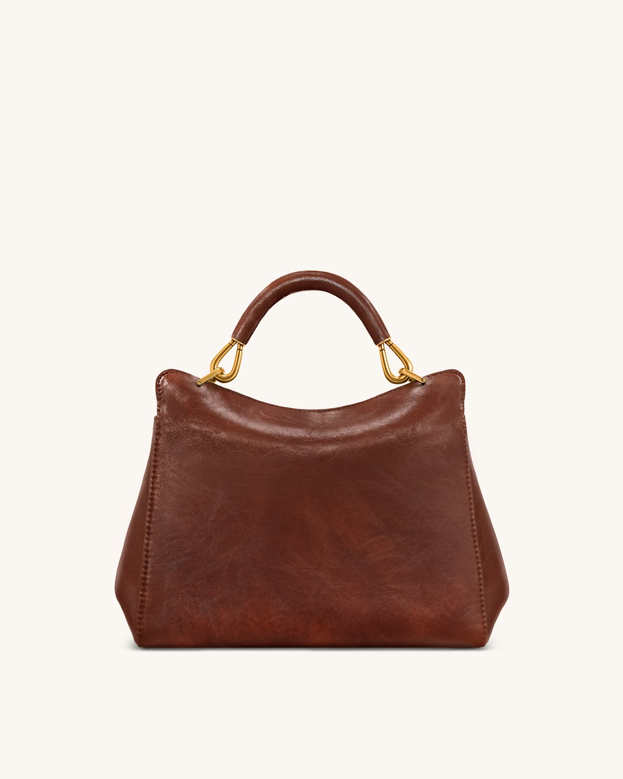 Lucia Classic Top Handle Bag - Coffee Brown - JW PEI UK