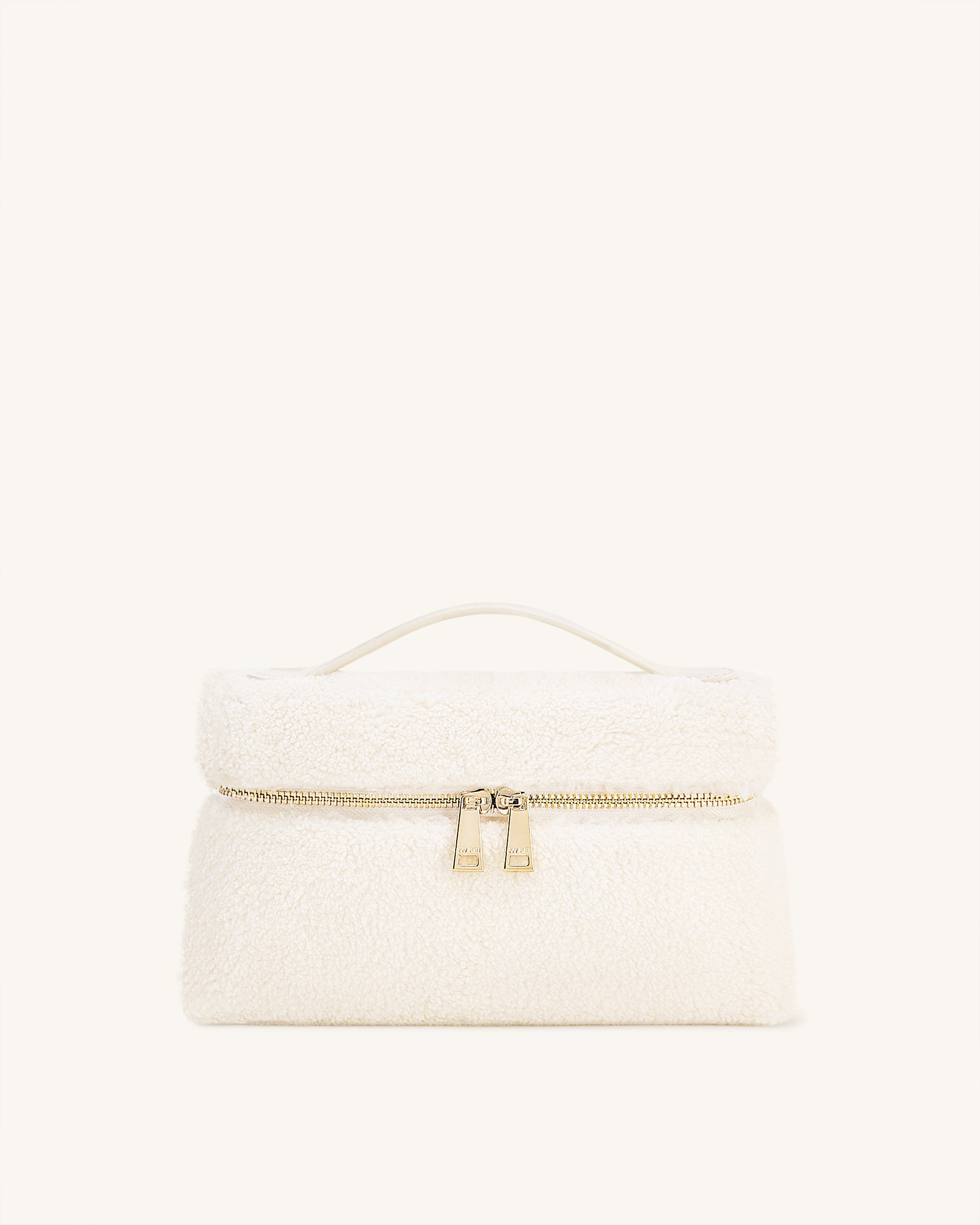 バッグ Mediam Double Craft Fur Bag Thea Faux Fur Top Handle Bag - Cream - JW PEI UK