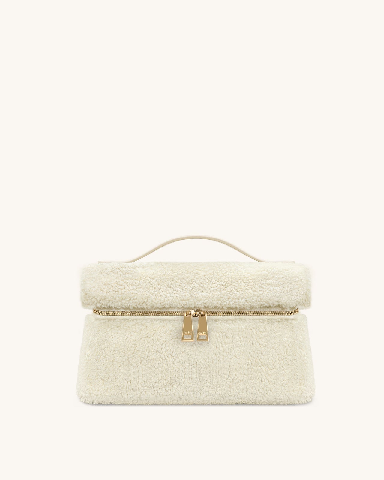 Thea Faux Fur Top Handle Bag - Cream