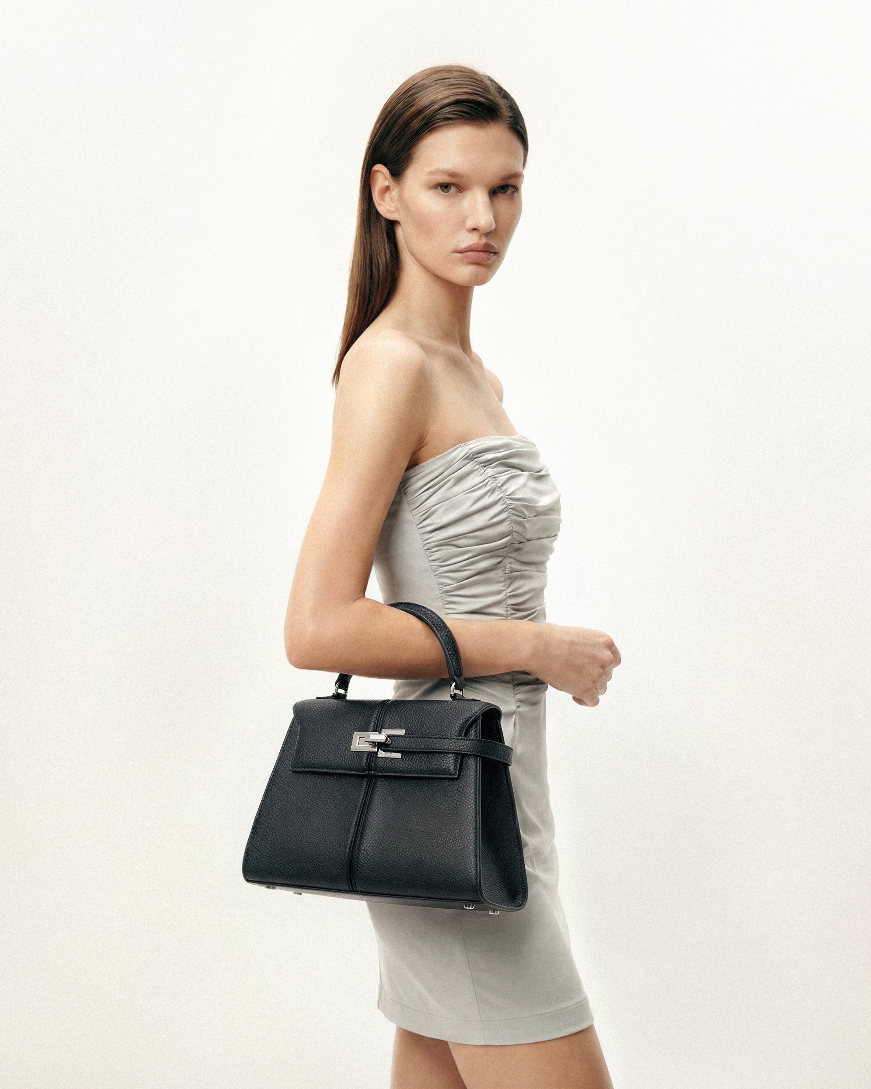 Elise Large Top Handle Bag - Black - JW PEI UK