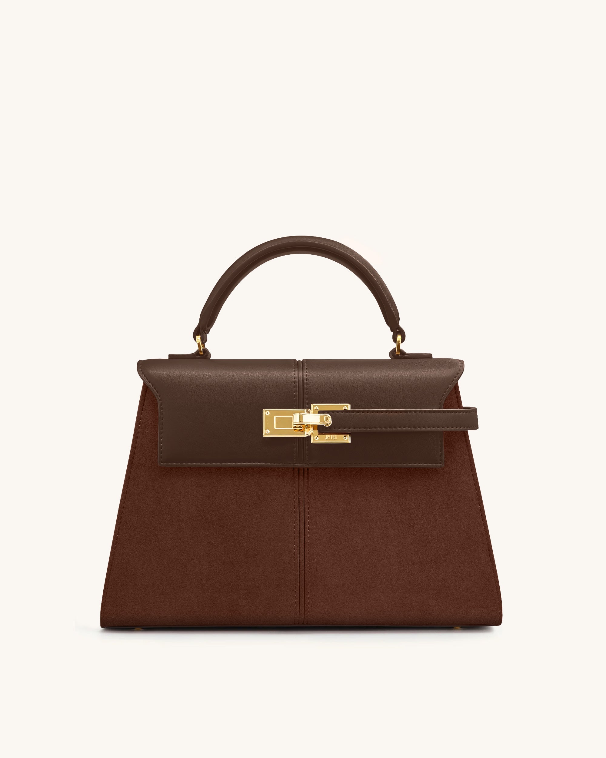 バッグ [ASSAY] Ribbon 2way bag _Suede brown Elise Large Faux Suede Top Handle Bag - Mocha Brown - JW PEI UK