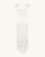 Orchid Embroidered Corset Dress - White