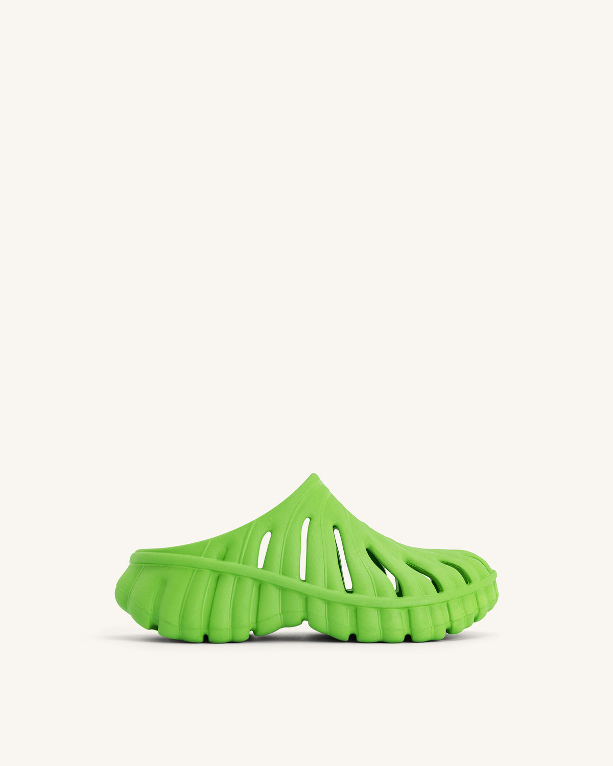 Tara Leaf Platform Clog Neon Green