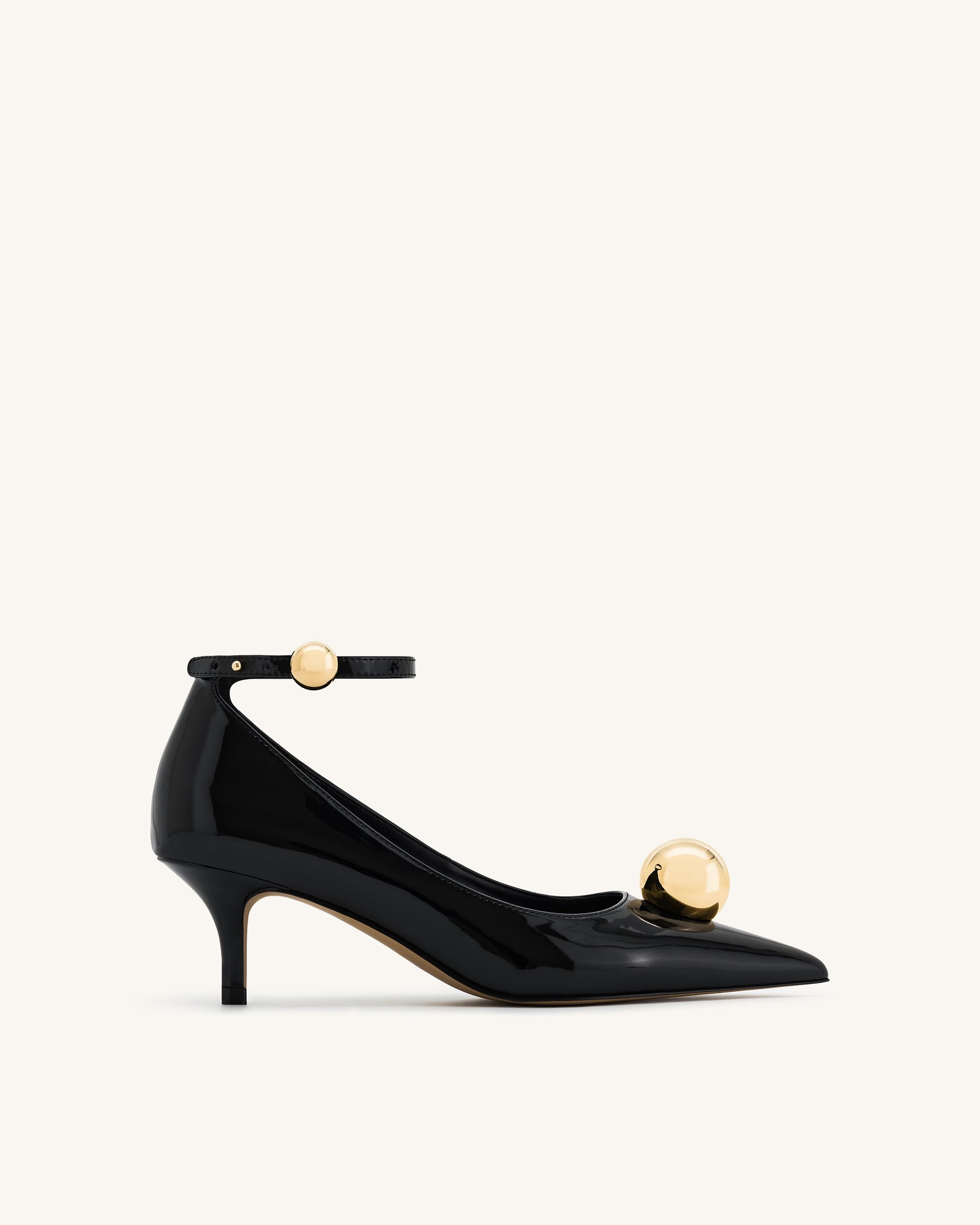 Jewel Buckle Kitten Heels Pumps