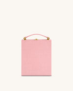 Taya-Puppy Pattern Book Shape Clutch Bag - Pink