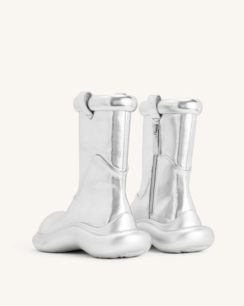 Zoie Metallic Rain Boot - Silver