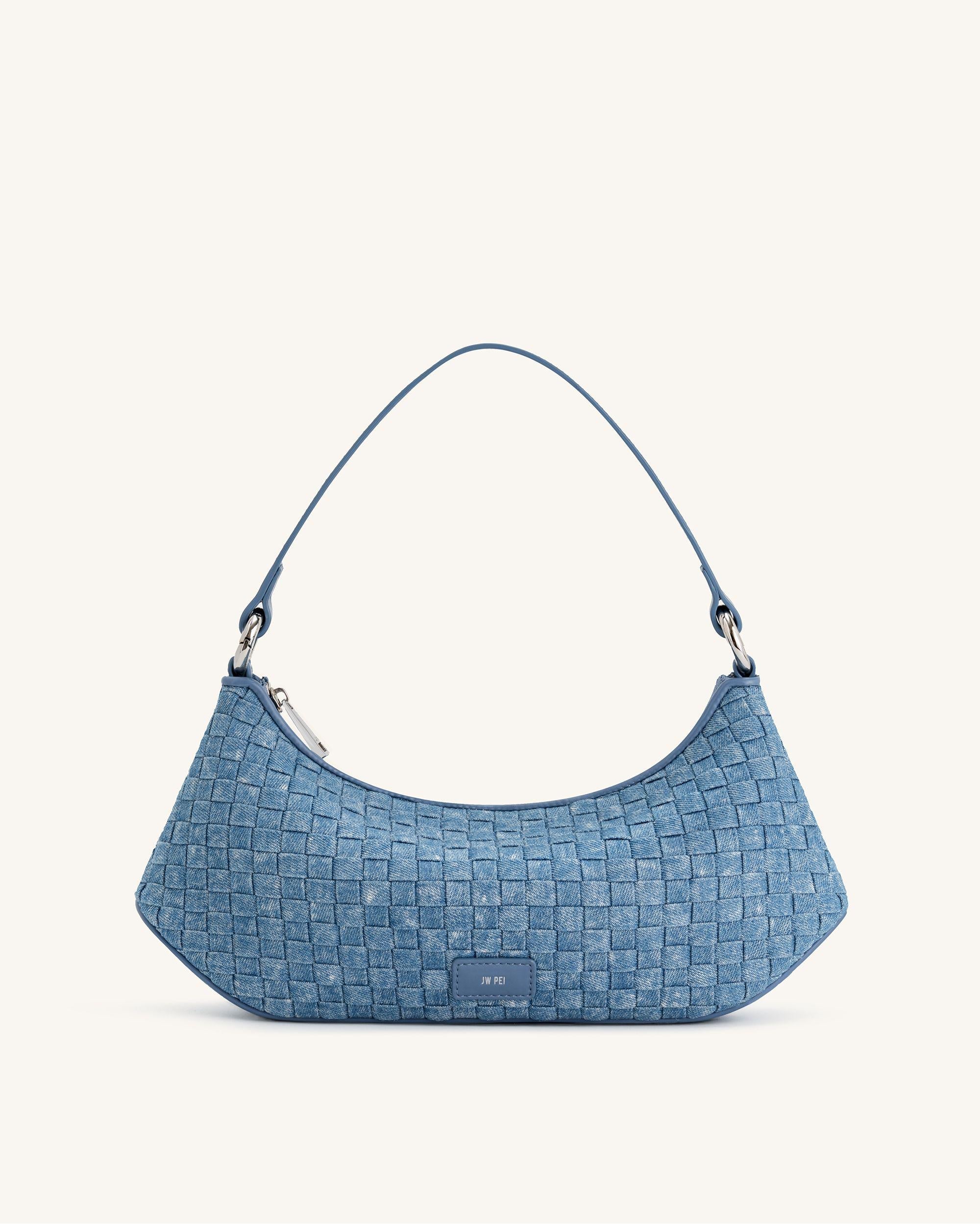 YANPLS Denim Hobo Shoulder Bag – Light Blue, Crossbody Purse, Multiple Pockets, RFID Safe, Casual