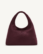 Iaura Woven Shoulder Bag - Deep Burgundy