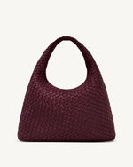 Iaura Woven Shoulder Bag - Deep Burgundy
