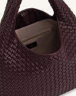 Iaura Woven Shoulder Bag - Deep Burgundy