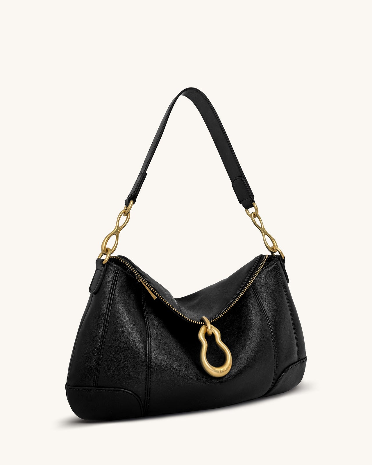 Jayla Charm Shoulder Bag - Black