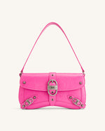 Sia Crushed Shoulder Bag - Bright Pink