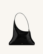 Lyra Shoulder Bag - Black Croc