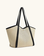Kiana Large Capacity Tote Bag - Black Canvas