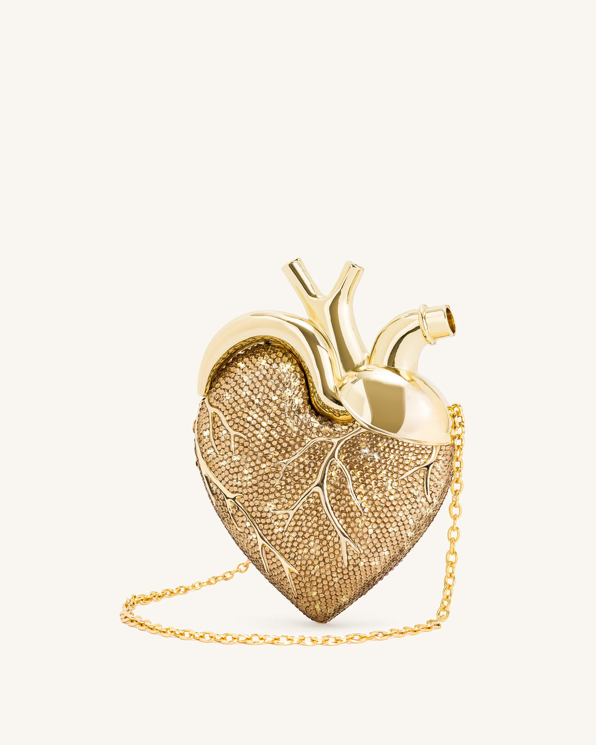 Maren Artificial Crystal Heart Shaped Bag