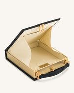 Taya-Fireworks  Pattern Book Shape Clutch Bag - Black