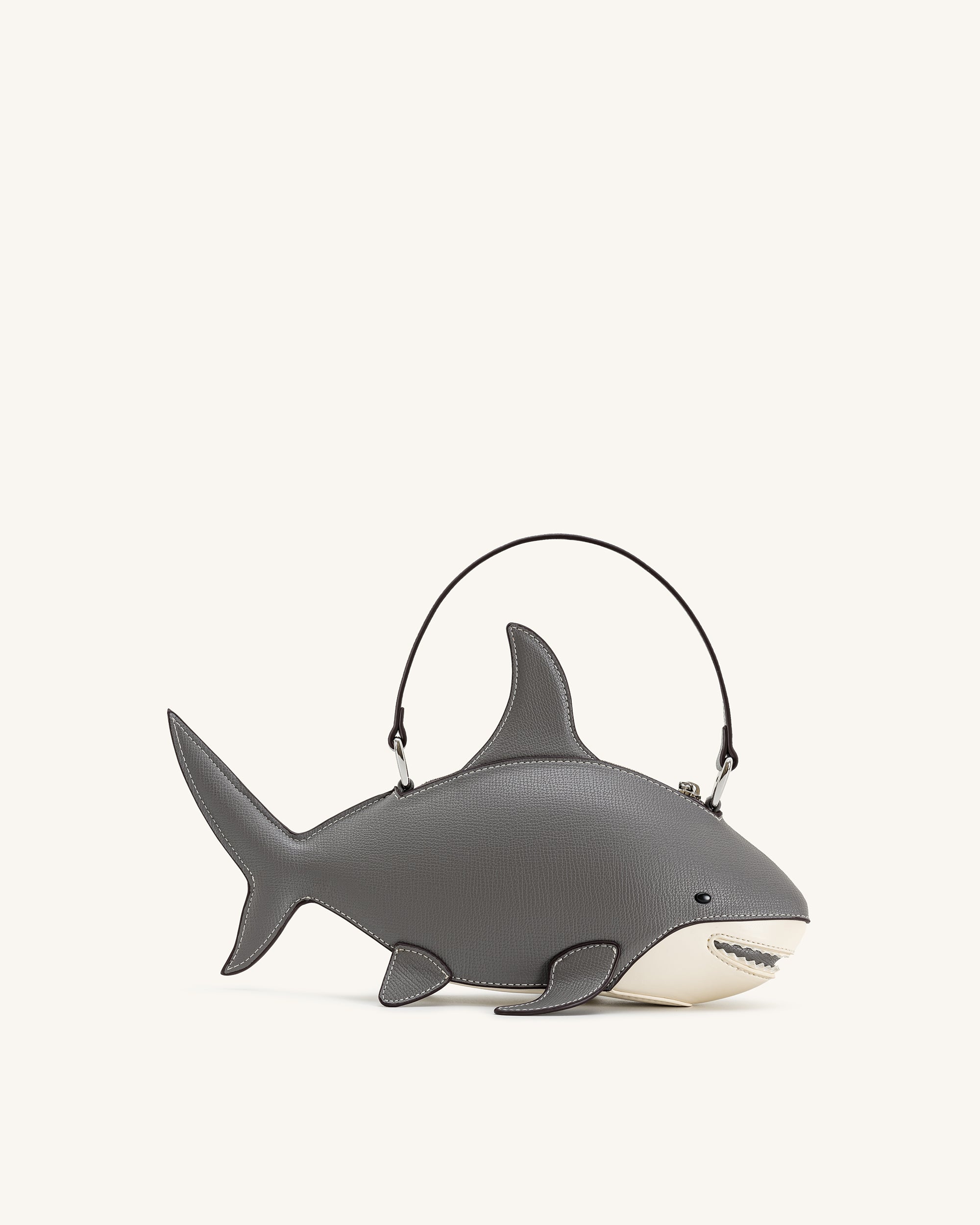 Nerys Shark Look Top Handle Bag - Grey - JW PEI UK